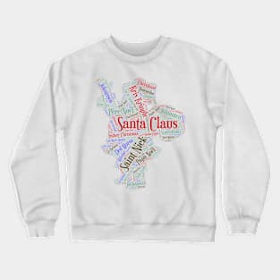 Santa Claus Wordcloud for Lighter Backgrounds Crewneck Sweatshirt